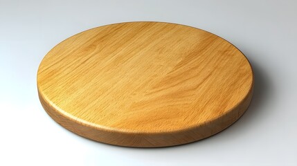 Wooden round surface with smooth texture, ideal for serving food or as a decorative piece