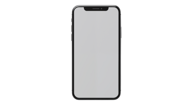 Blank Smartphone Screen Mockup Modern Device for App Presentation, High quality realistic frame smartphone with blank white screen, Mockup phone for visual ui app demonstration