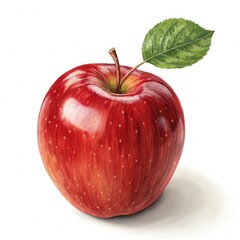 red apple isolated on white background
