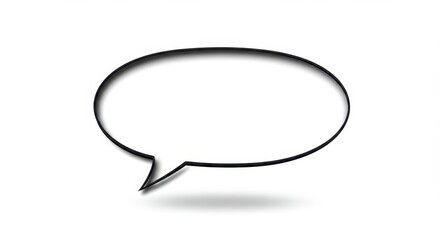Fototapeta premium Blank Speech Bubble: A Symbol of Communication and Conversation