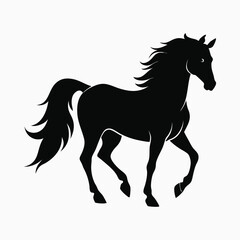 horse silhouette vector