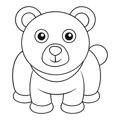 Coloring page Bear vector illustration