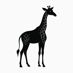 giraffe silhouette vector