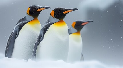 Fototapeta premium Beautiful young penguins posing for camera