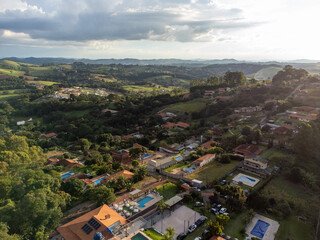 Beautiful mountain horizon in the interior of São Paulo