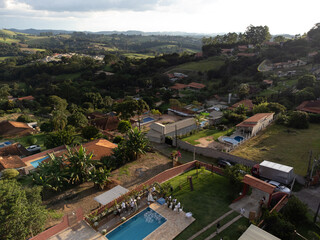 Beautiful mountain horizon in the interior of São Paulo