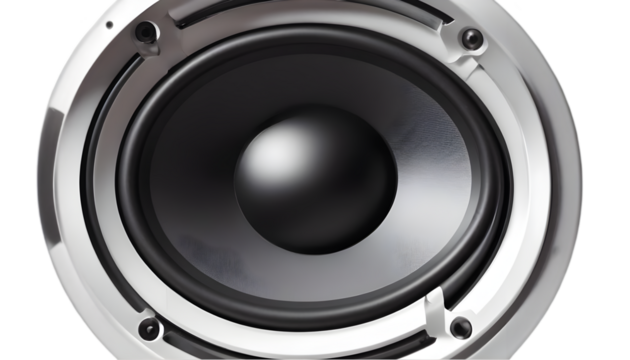 Close-Up Photo: Audio Speaker Technology Design Music Sound Entertainment Subwoofer Woofer Loudspeaker