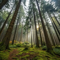 morning in the forest