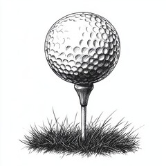 Closeup view of golf ball