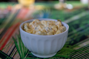 delicious bowl of mayonnaise tartare sauce