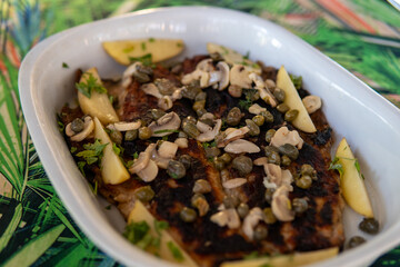 baked fish with potatoes
