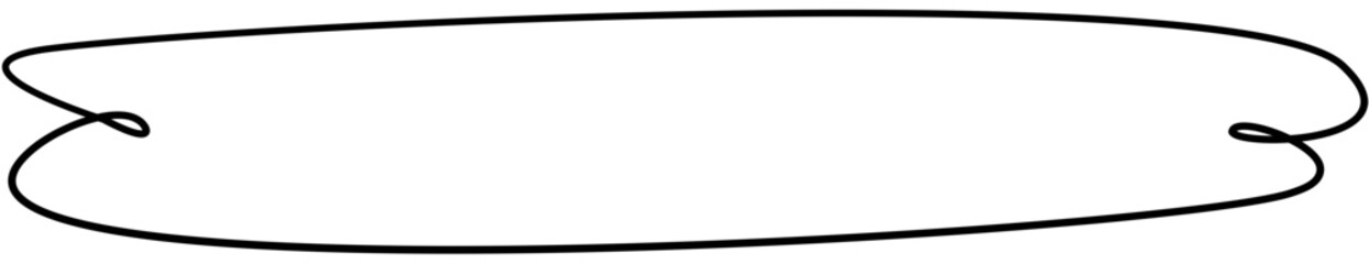 Hand drawn swirl line speech ballon. Swirl border, abstract ornament.