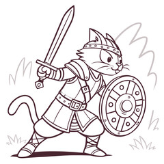 Brave Cat Warrior