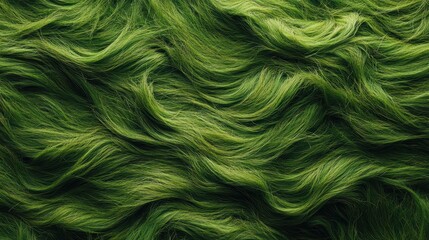 Obraz premium Lush green grass texture with wavy patterns in natural light