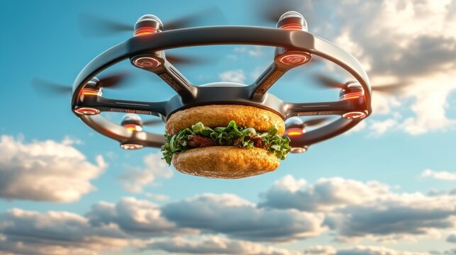 Drone Food Delivery: Burger on the Fly