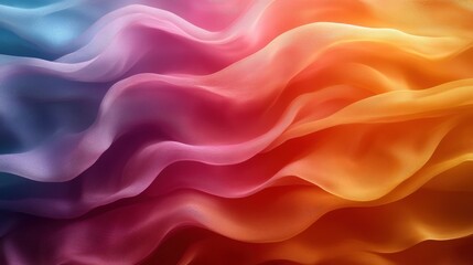 Obraz premium Colorful Abstract Flowing Fabric Waves in Soft Gradient Tones