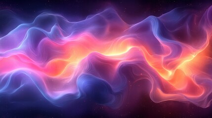 Fototapeta premium Ethereal Abstract Design with Colorful Waves and Cosmic Background