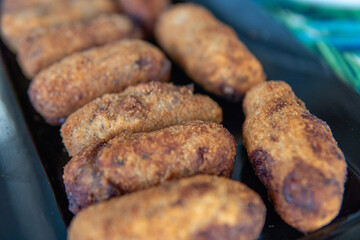 Crispy and juicy Portuguese codfish cake