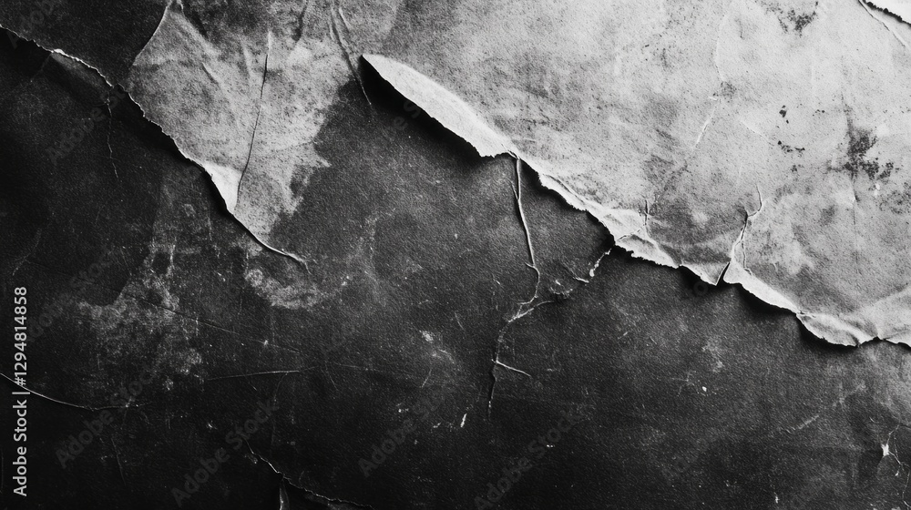 Poster layers of aged, grunge paper intertwine, showcasing deep shadows and rough edges. this vintage textu
