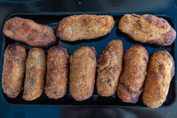 Crispy and juicy Portuguese codfish cake