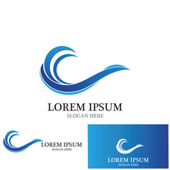 water wave icon vector illustration template design