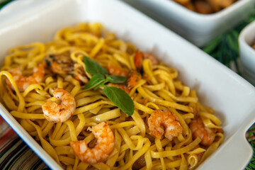 spaghetti with shrimp