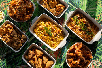 Delicious breaded and fried fish served in a seafood portion