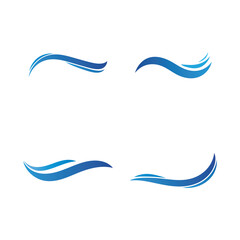 water wave icon vector illustration template design