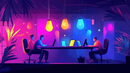 Vibrant Leadership Training in Modern Office Setting