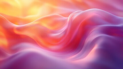 Fototapeta premium Soft Fluid Waves of Color in Warm Ambient Light Abstract Background