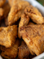 Delicious breaded and fried fish served in a seafood portion