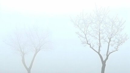 Misty Trees in Winter