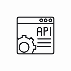 api system icon sign vector