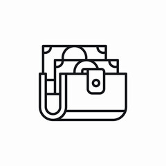 cash wallet icon sign vector