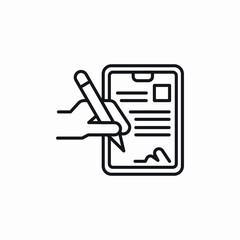 document signature icon sign vector