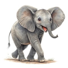 elephant isolated on white