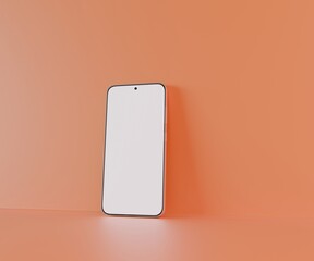 realistic mobile phone 25 gadget device mockup blank digital screen display front view 3d illustration render