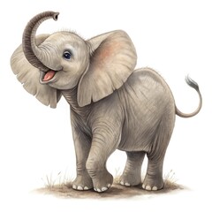 elephant isolated on white