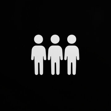 Verschiedene symbolische Figuren auf schwarzem Hintergrund f&uuml;r Diversity-Themen

