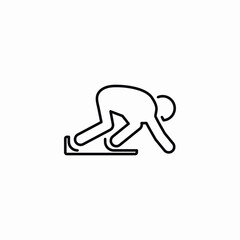 race beginning lane icon sign vector