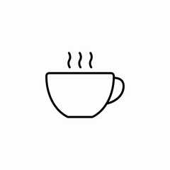 warm beverage sip icon sign vector