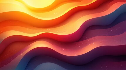 Obraz premium Vibrant Waves of Colorful Abstract Design in Warm Tones and Patterns
