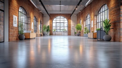 Spacious Modern Interior with Large Windows and Natural Light