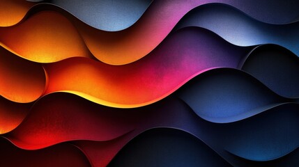 Obraz premium Abstract Colorful Waves with Smooth Curves and Dynamic Flowing Patterns