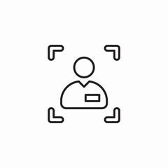 staff scan icon sign vector