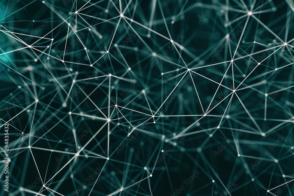 Poster a digital artwork showcasing abstract geometric patterns in teal hues, representing topaz, a series 