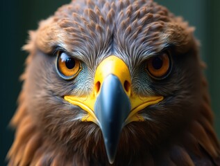 Naklejka premium Majestic eagle staring with intense gaze