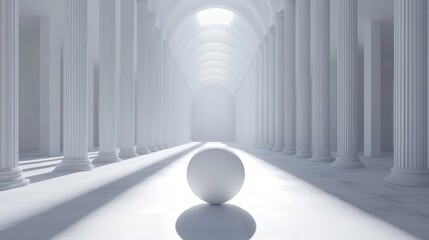 Aesthetic Vision, An Architectural Marvel of Columns and Light Harmony