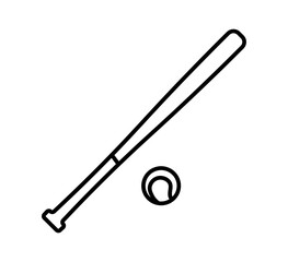 baseball bat and ball icon