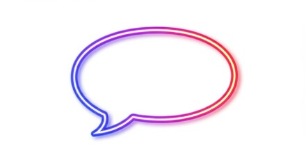 Neon Speech Bubble Graphic Design Element